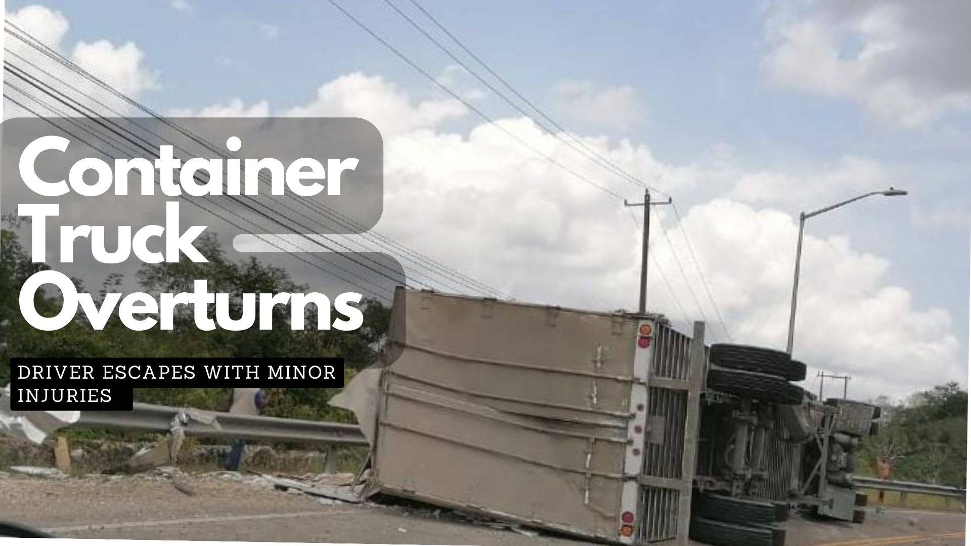 Container Truck Overturns