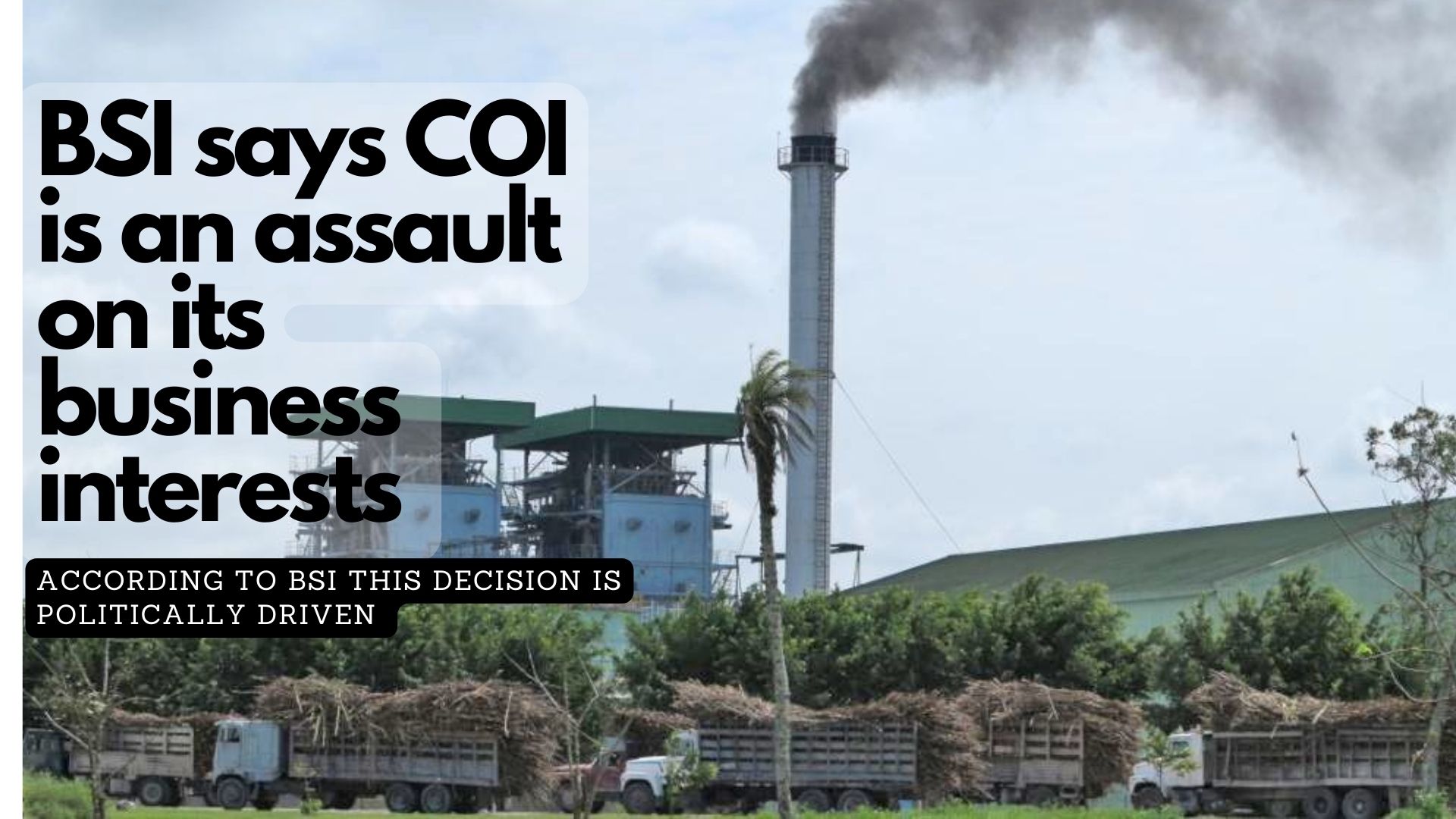 BSI says COI is an assault on its business interests 