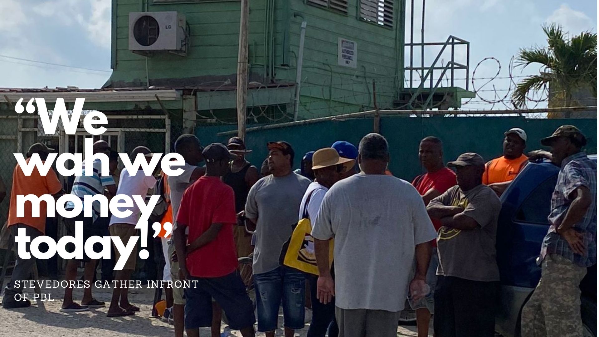 Stevedores in front of PBL