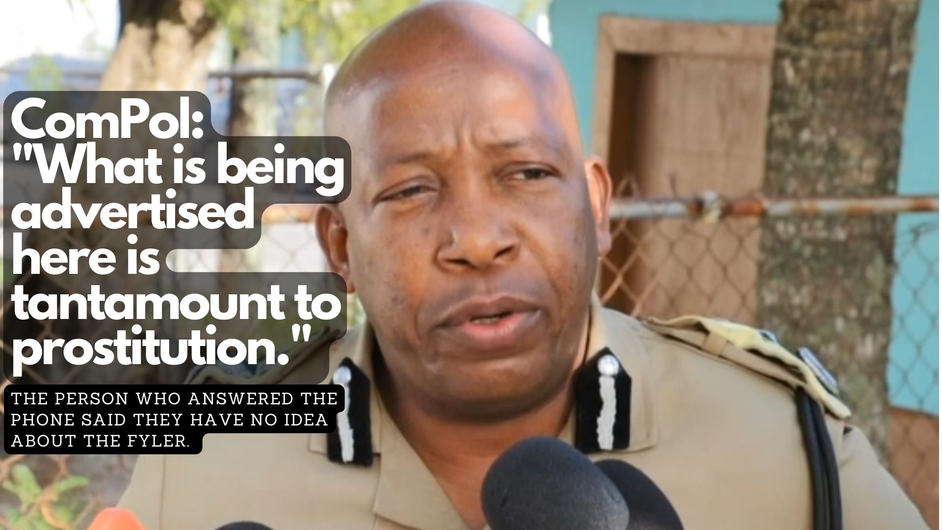 Police Commissioner: "What is being advertised here is tantamount to prostitution." 