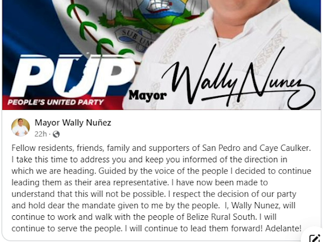Mayor Wally Nunez Denied Permission to Run Against Area Rep, Andre Perez