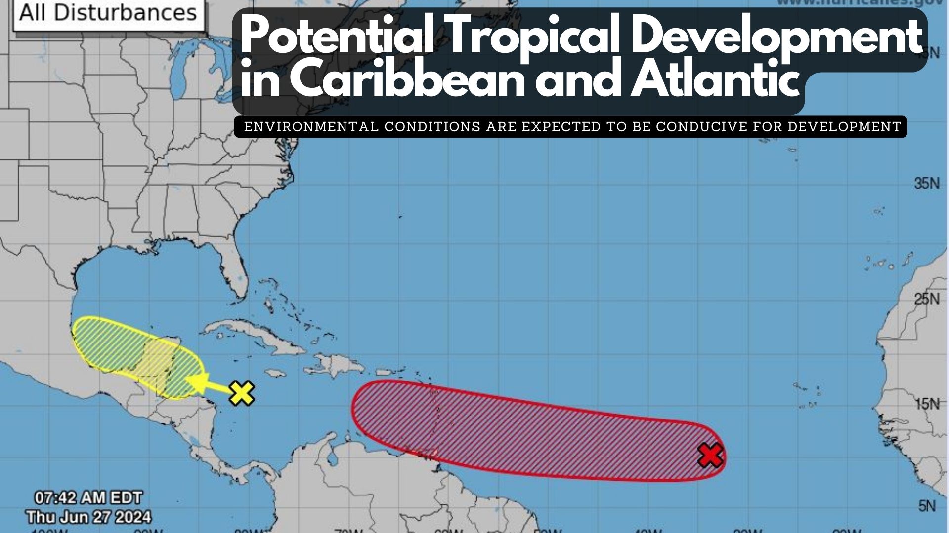 Potential Tropical Development in Caribbean and Atlantic