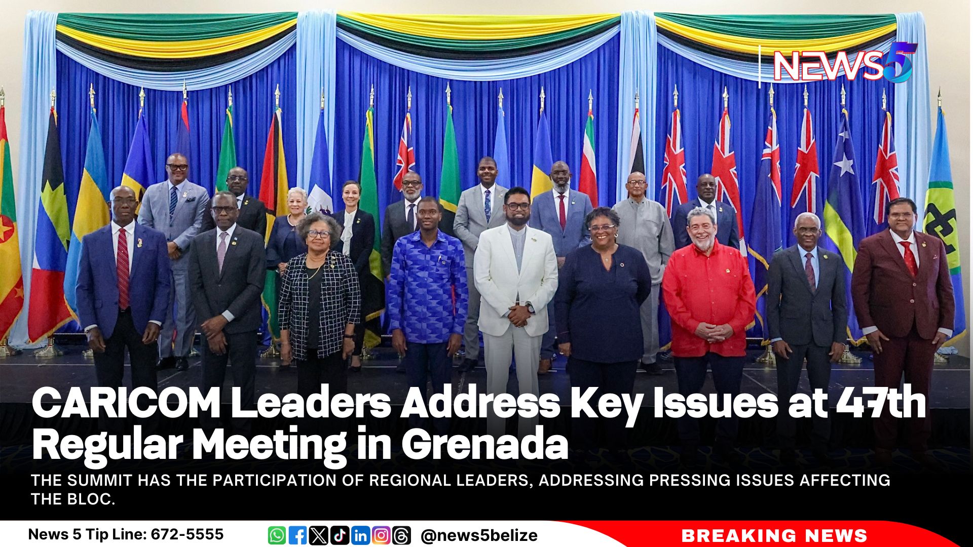 CARICOM Leaders Address Key Issues at 47th Regular Meeting in Grenada