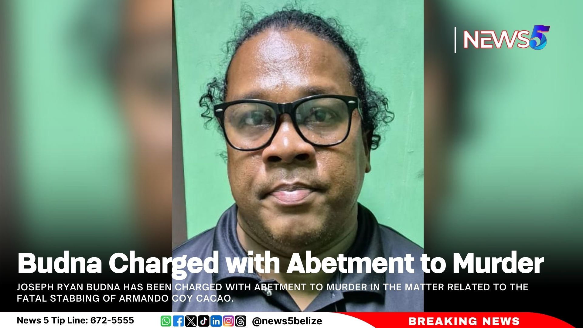 Budna Charged with Abetment to Murder 