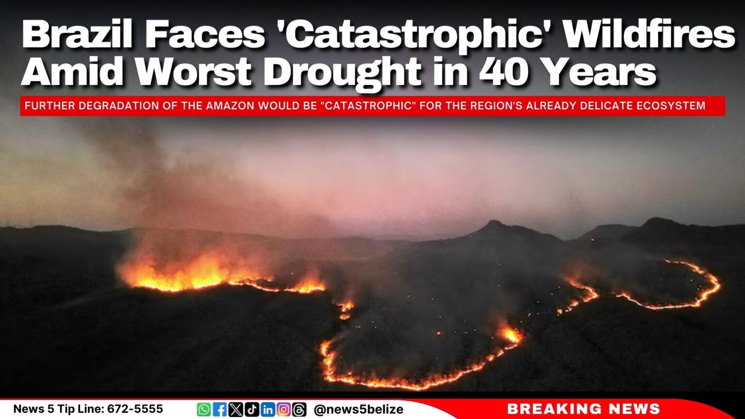 Brazil Faces ‘Catastrophic’ Wildfires Amid Worst Drought in 40 Years ...