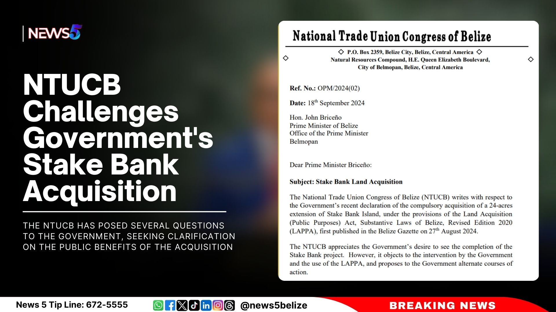 NTUCB Challenges Government’s Stake Bank Acquisition