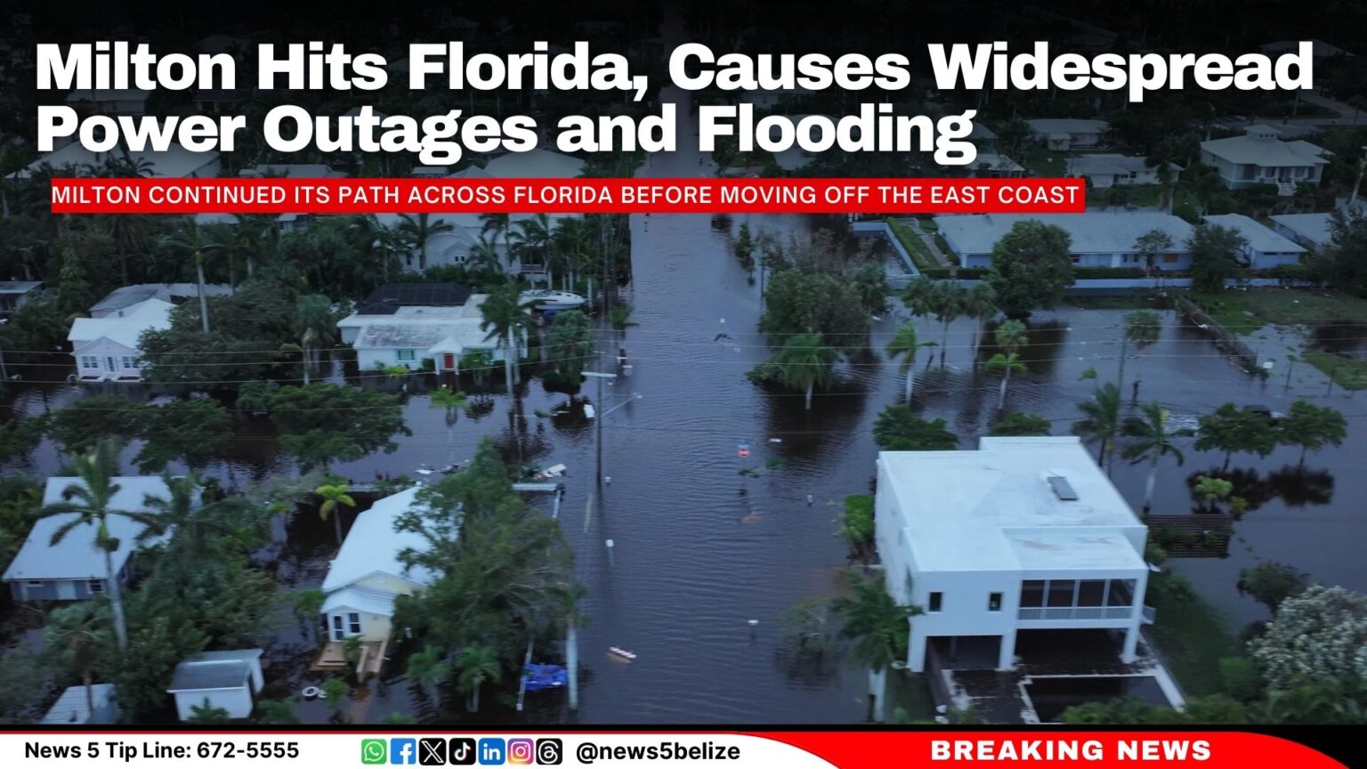 Milton Hits Florida, Causes Widespread Power Outages and Flooding ...