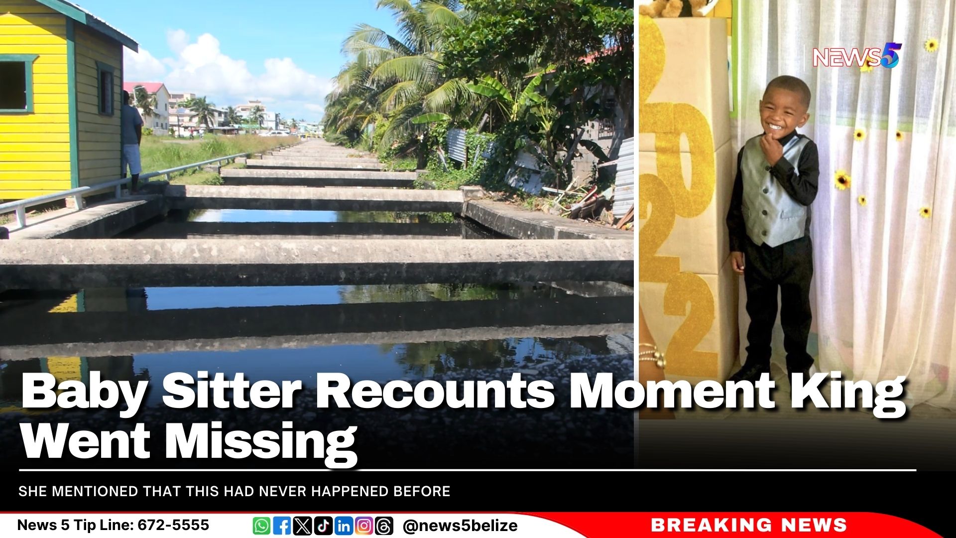 “I can’t even explain it. I am telling you. It hurts.” More here: https://greaterbelize.com/baby-sitter-recounts-moment-king-went-missing/