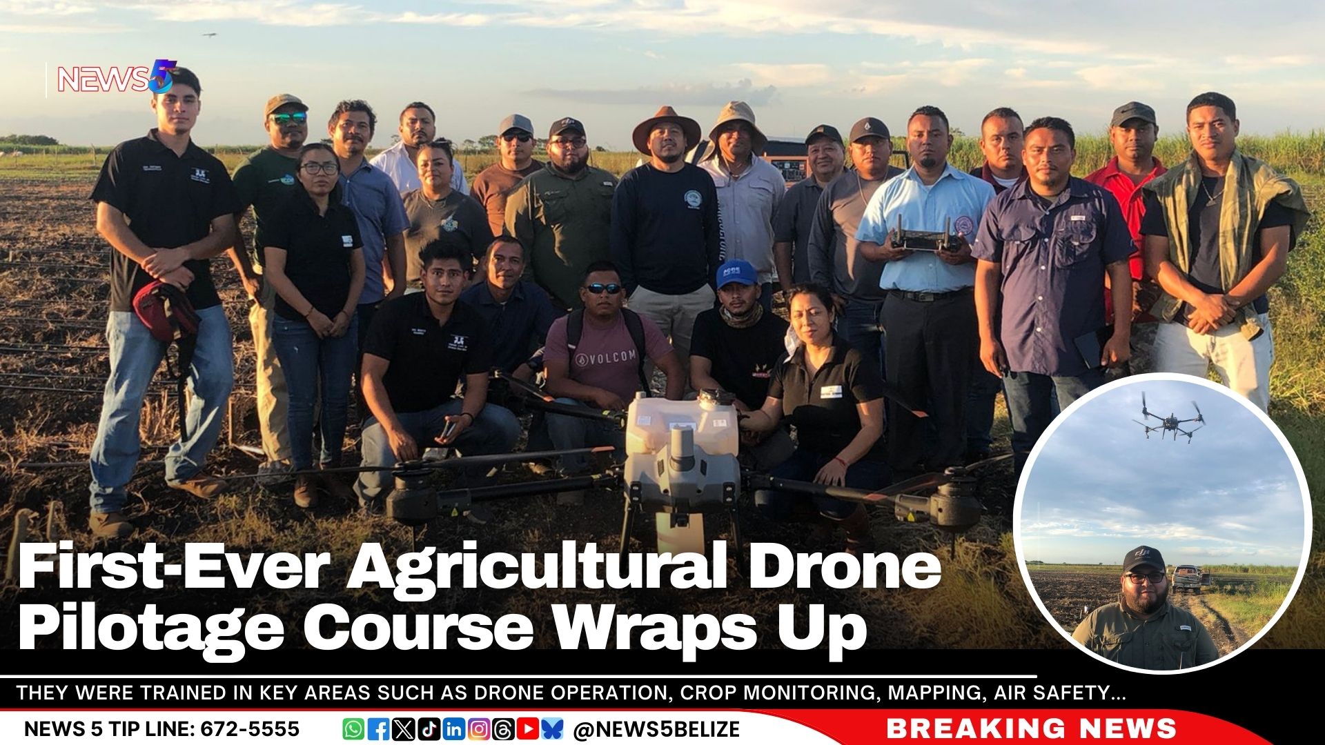 First-Ever Agricultural Drone Pilotage Course Wraps Up in Northern Belize