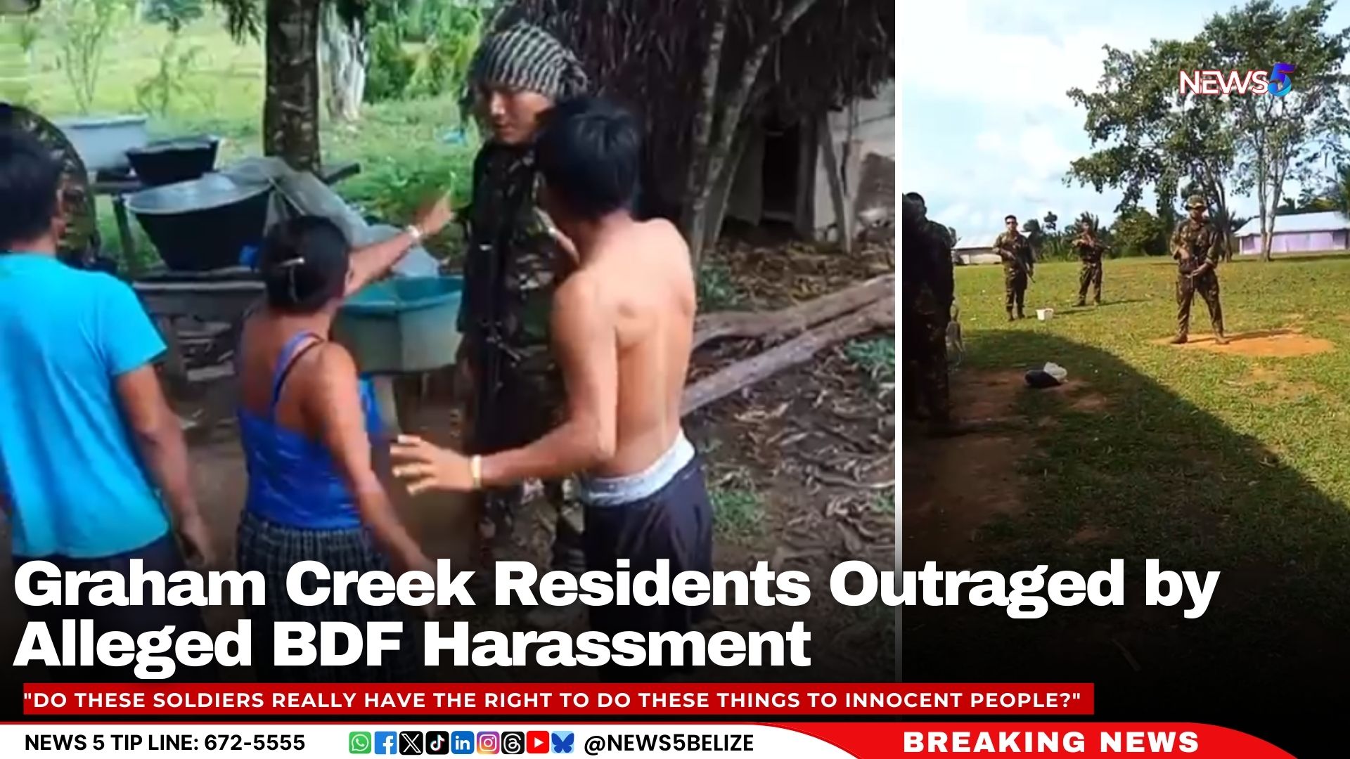 Graham Creek Residents Outraged by Alleged BDF Harassment