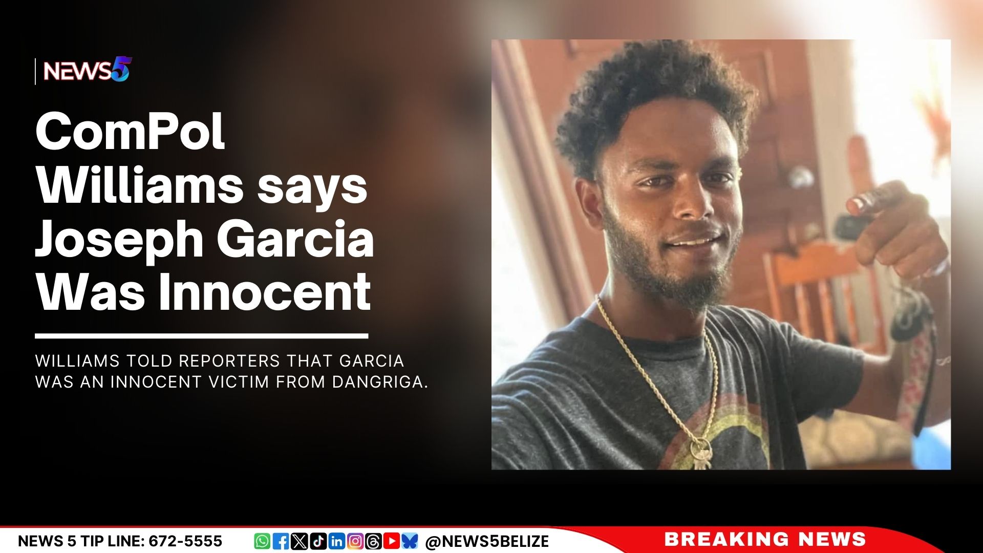 ComPol Williams says Joseph Garcia Was Innocent