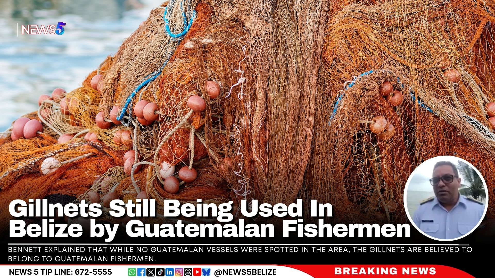 Gillnets Still Being Used In Belize by Guatemalan Fishermen