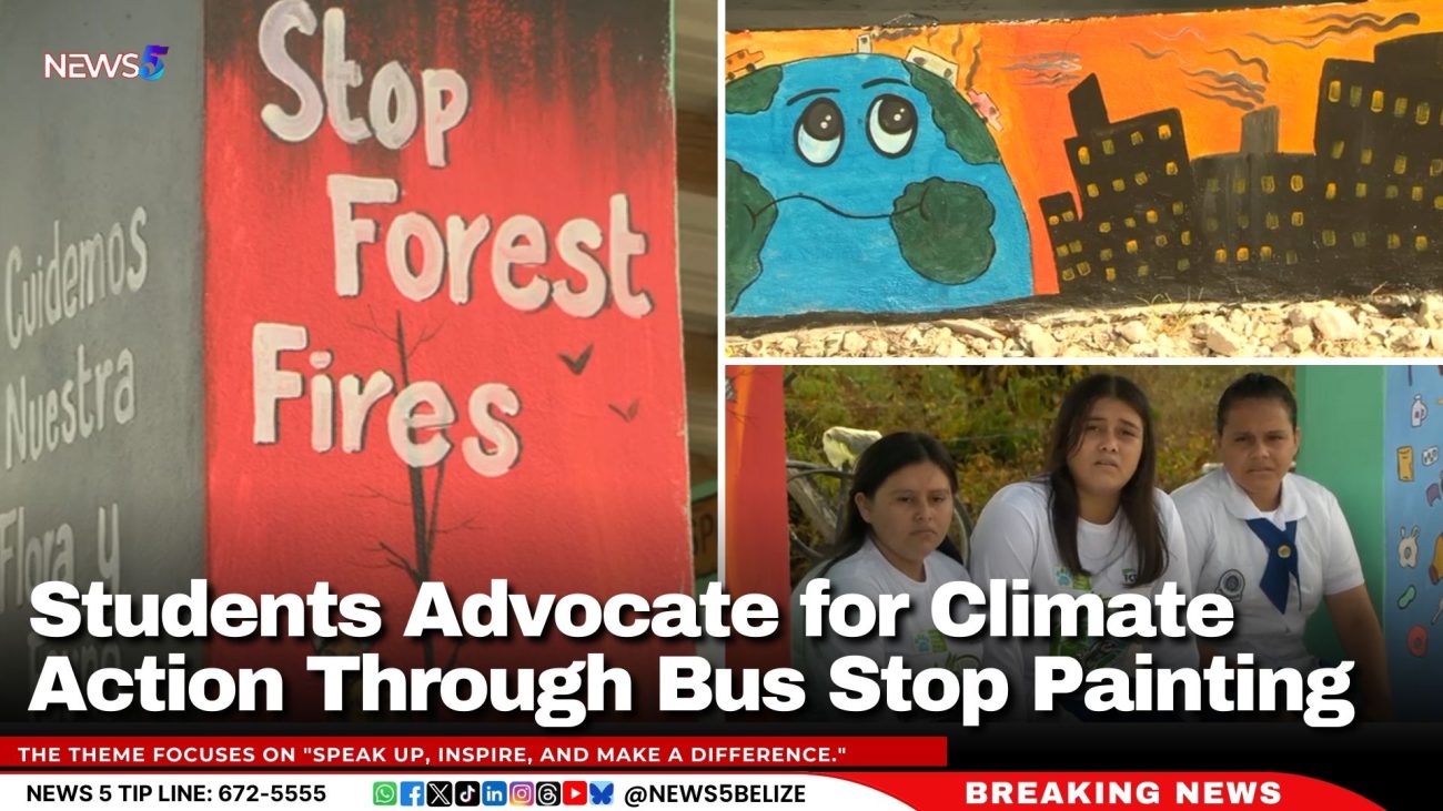 Students Advocate for Climate Action Through Bus Stop Painting