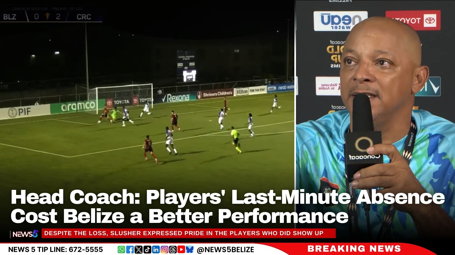 Head Coach: Players' Last-Minute Absence Cost Belize a Better Performance