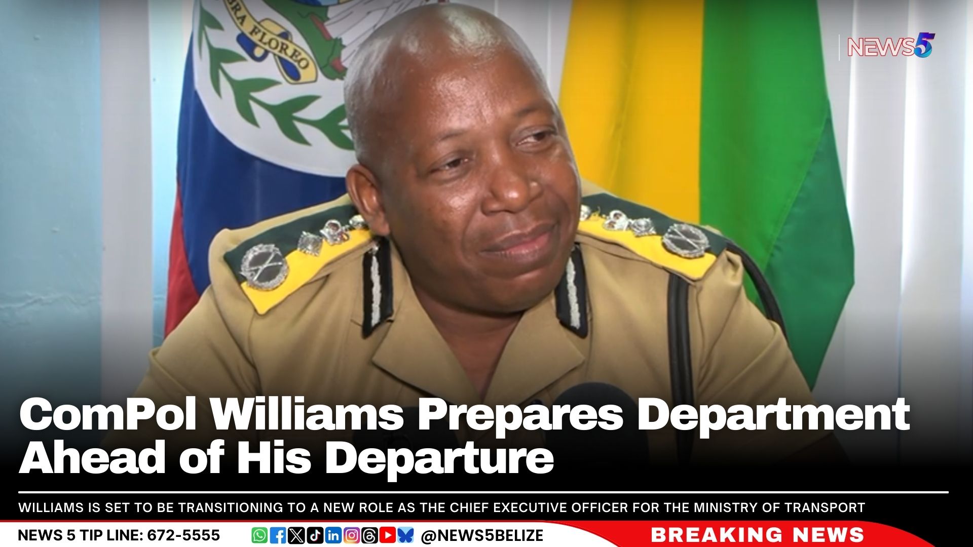 ComPol Williams Prepares Department Ahead of His Departure