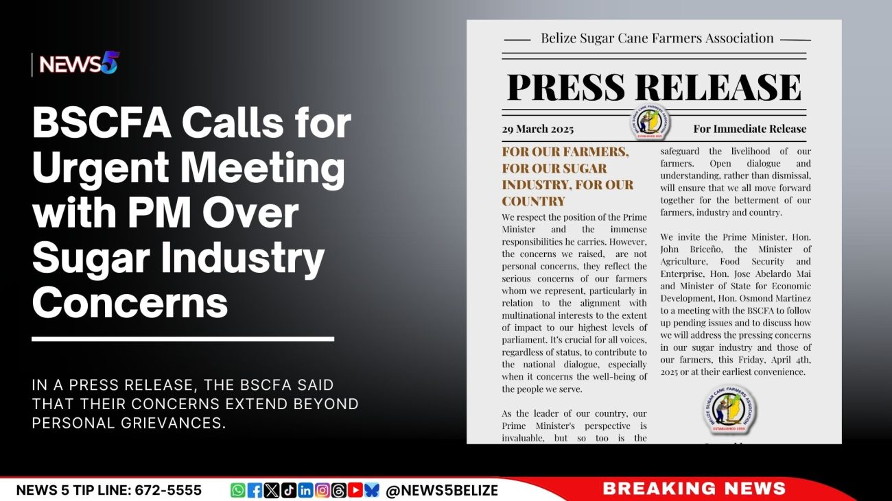 BSCFA Calls for Urgent Meeting with PM Over Sugar Industry Concerns