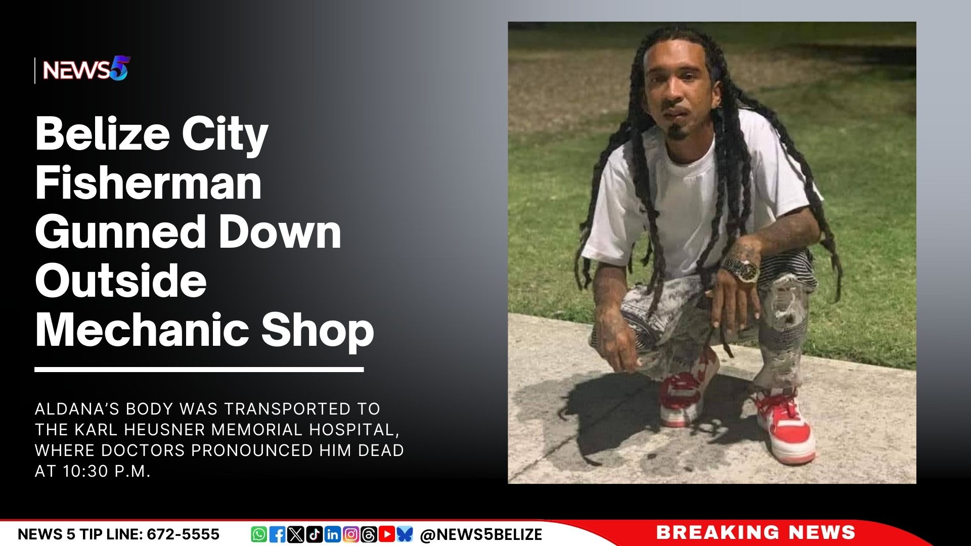 Belize City Fisherman Gunned Down Outside Mechanic Shop