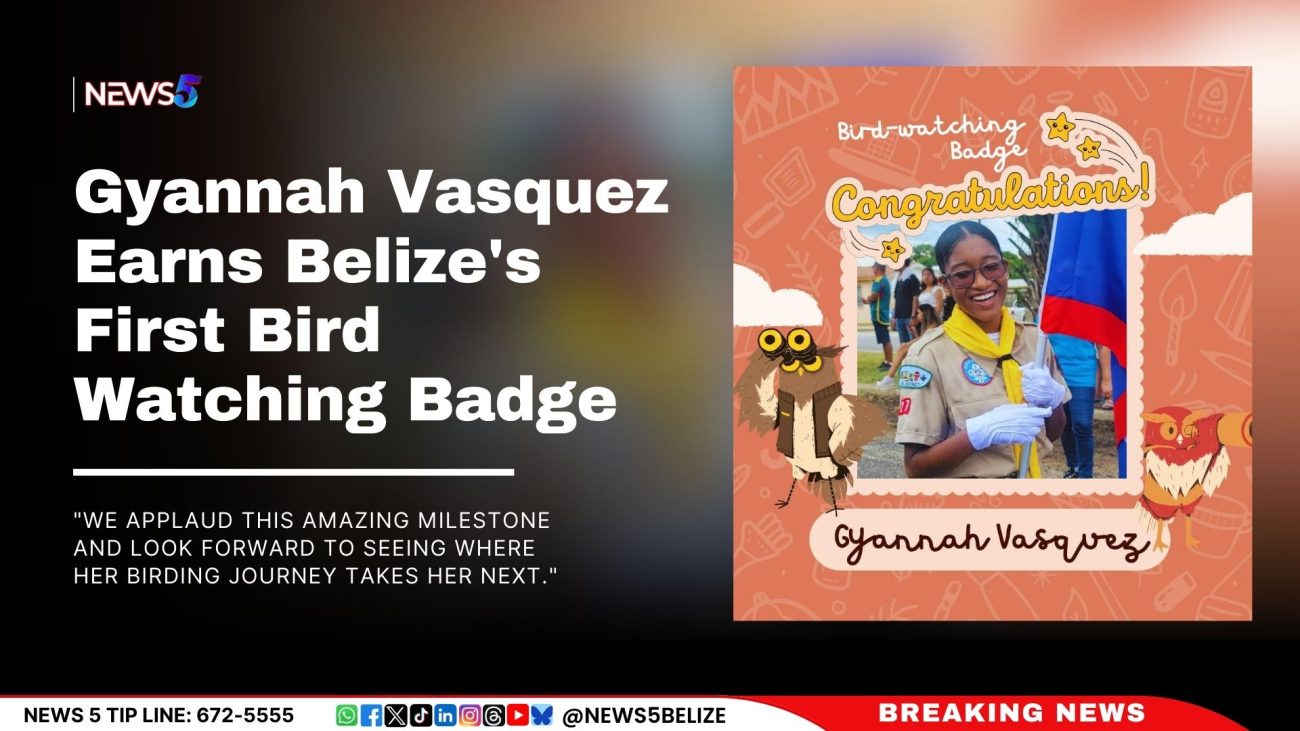 Gyannah Vasquez Earns Belize's First Bird Watching Badge