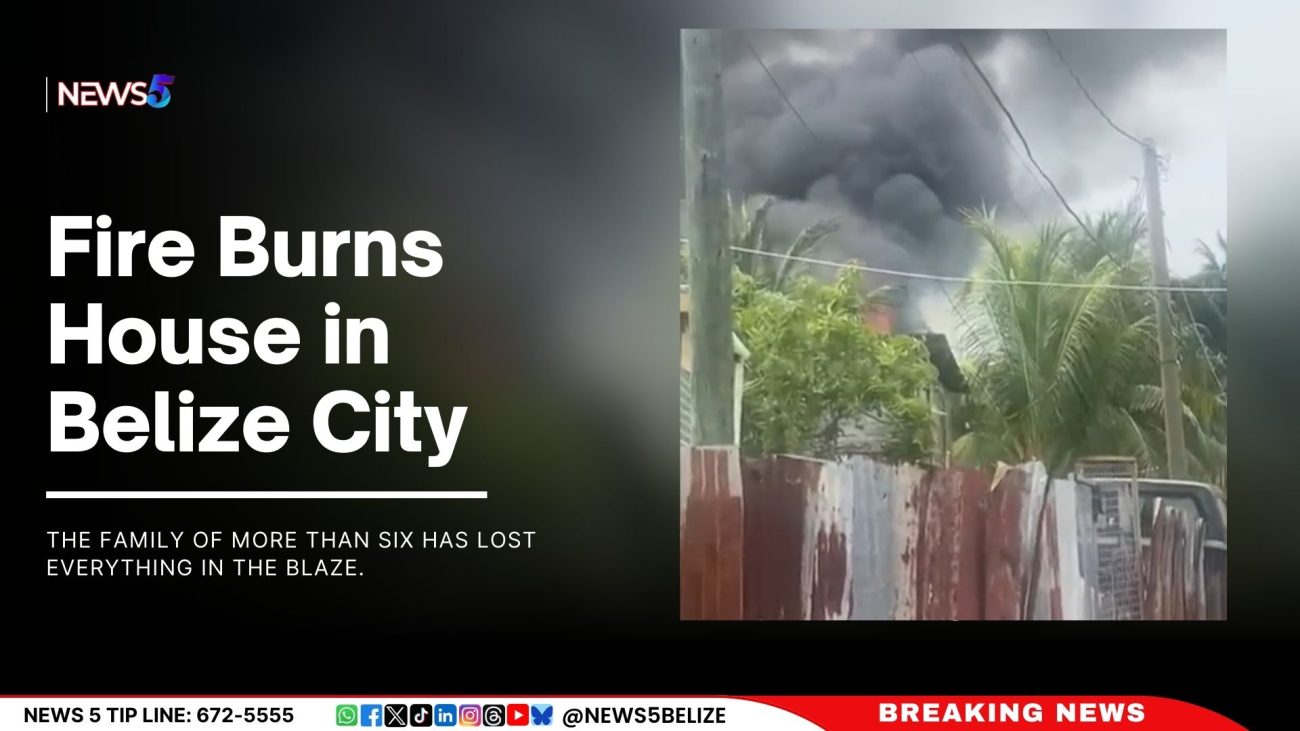 Fire Burns House in Belize City