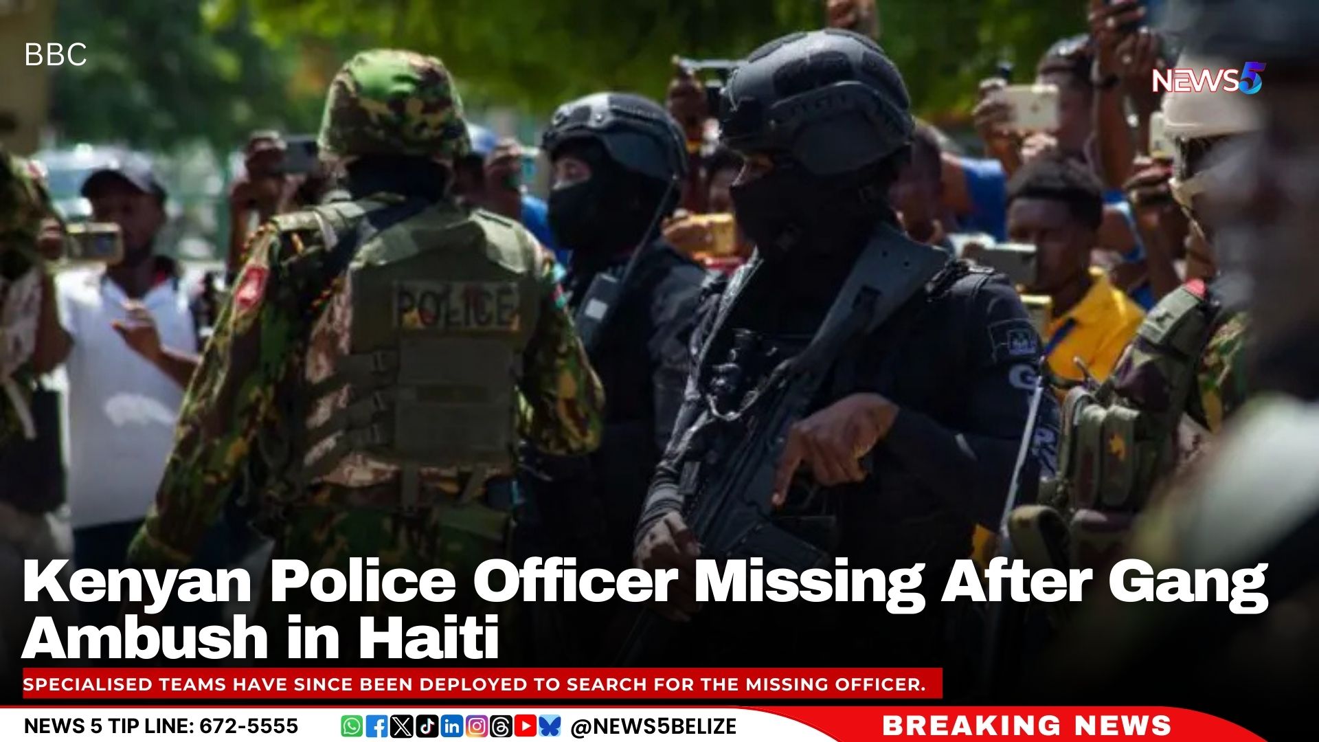 Kenyan Police Officer Missing After Gang Ambush in Haiti