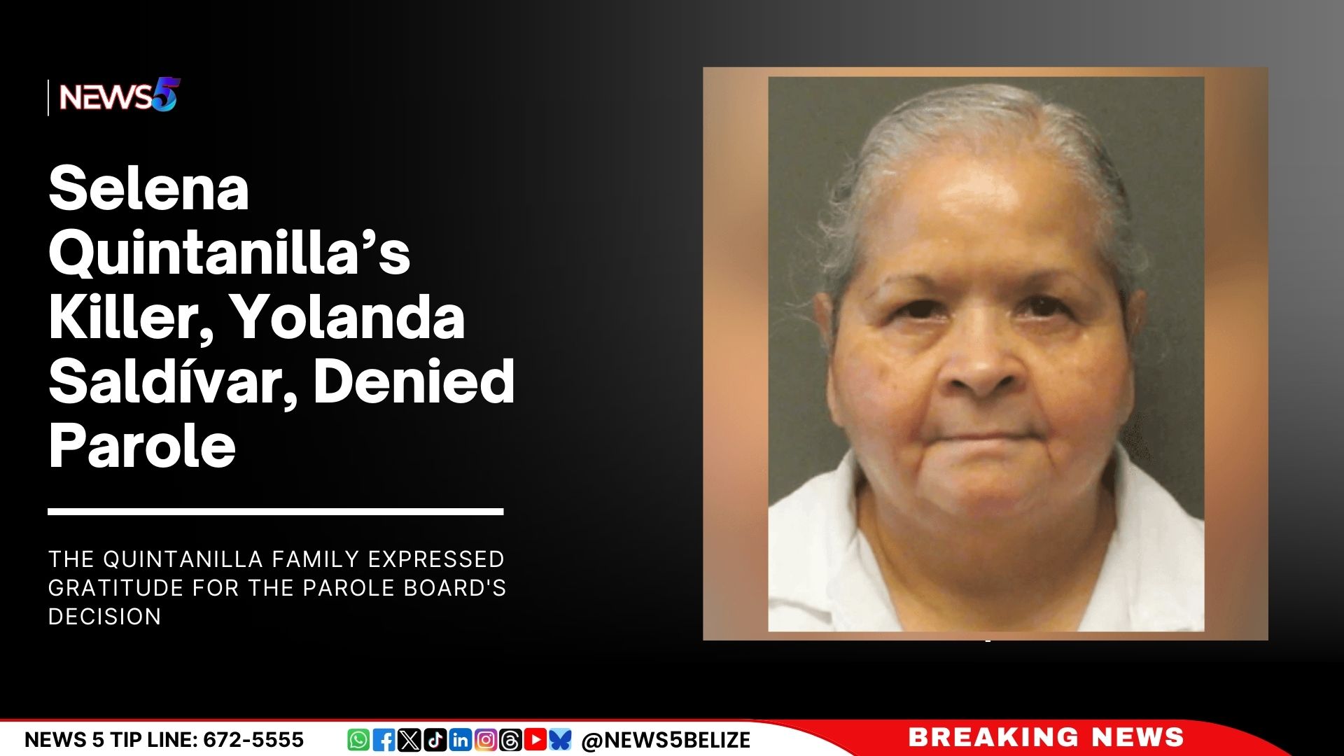 Selena Quintanilla’s Killer, Yolanda Saldívar, Denied Parole