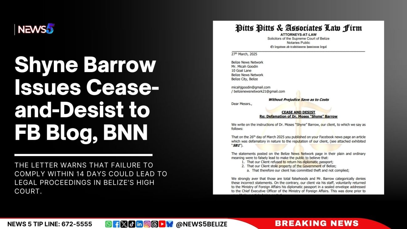 Shyne Barrow Issues Cease-and-Desist to FB Blog, BNN
