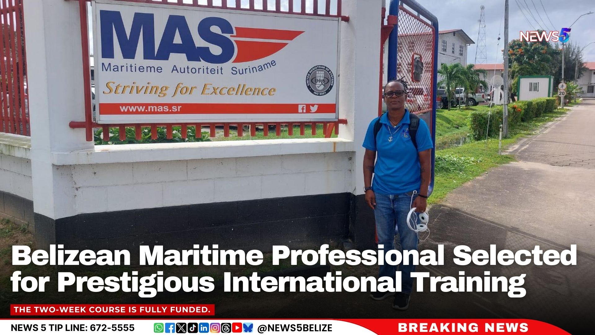 Belizean Maritime Professional Selected for Prestigious International Training