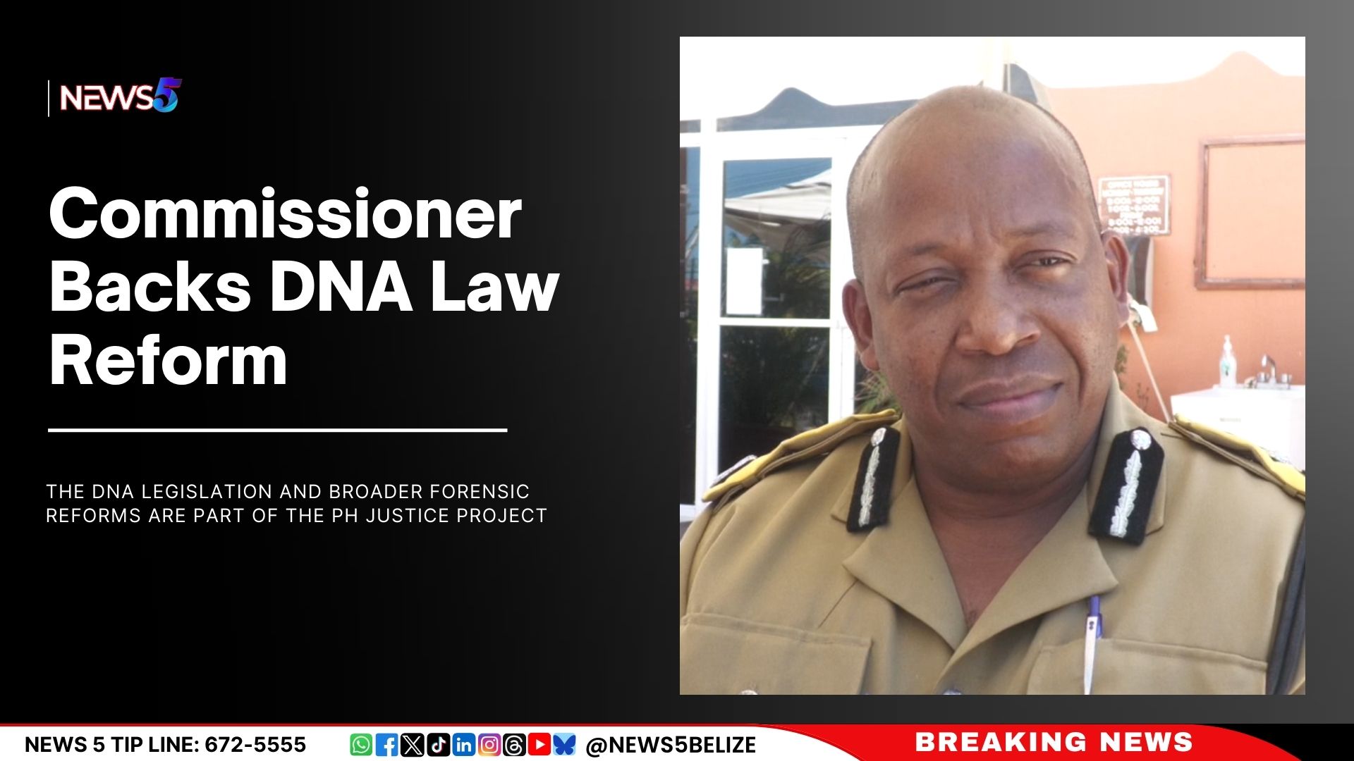 Commissioner Backs DNA Law Reform