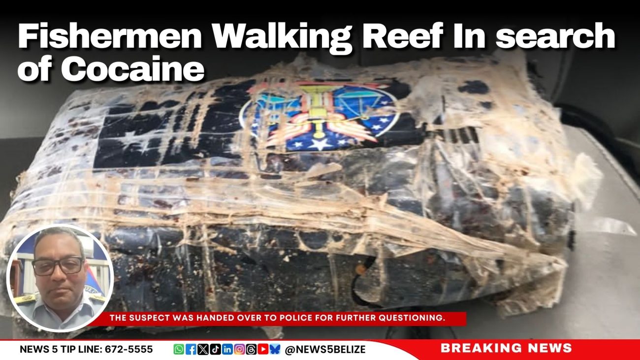 Fishermen Walking Reef In search of Cocaine