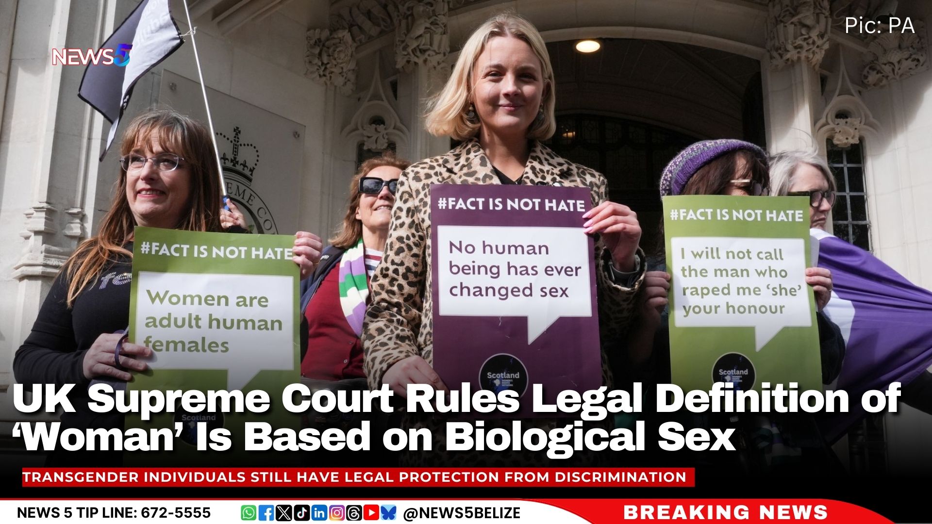 UK Supreme Court Rules Legal Definition of ‘Woman’ Is Based on Biological Sex