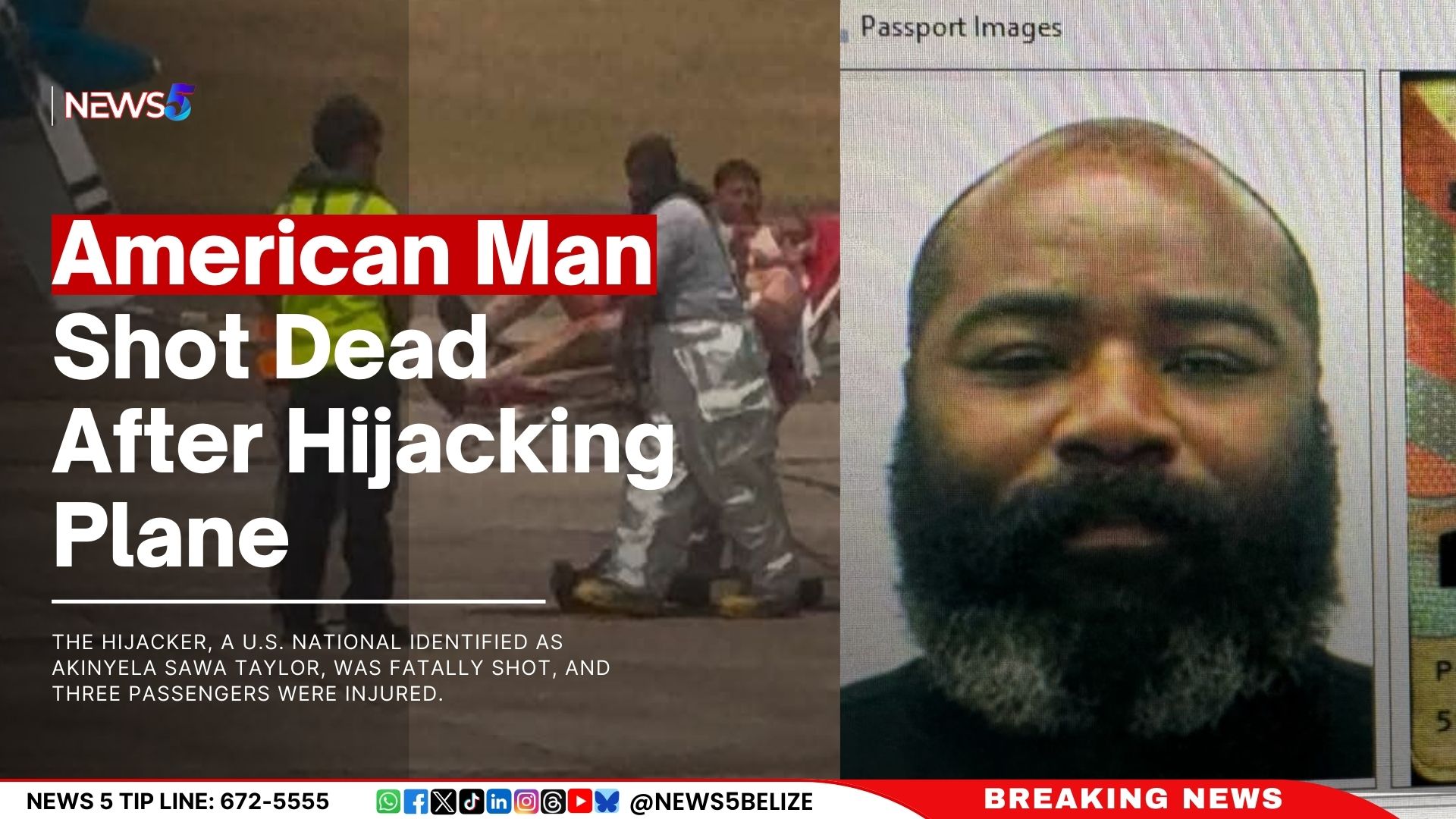 American Man Shot Dead After Hijacking Plane