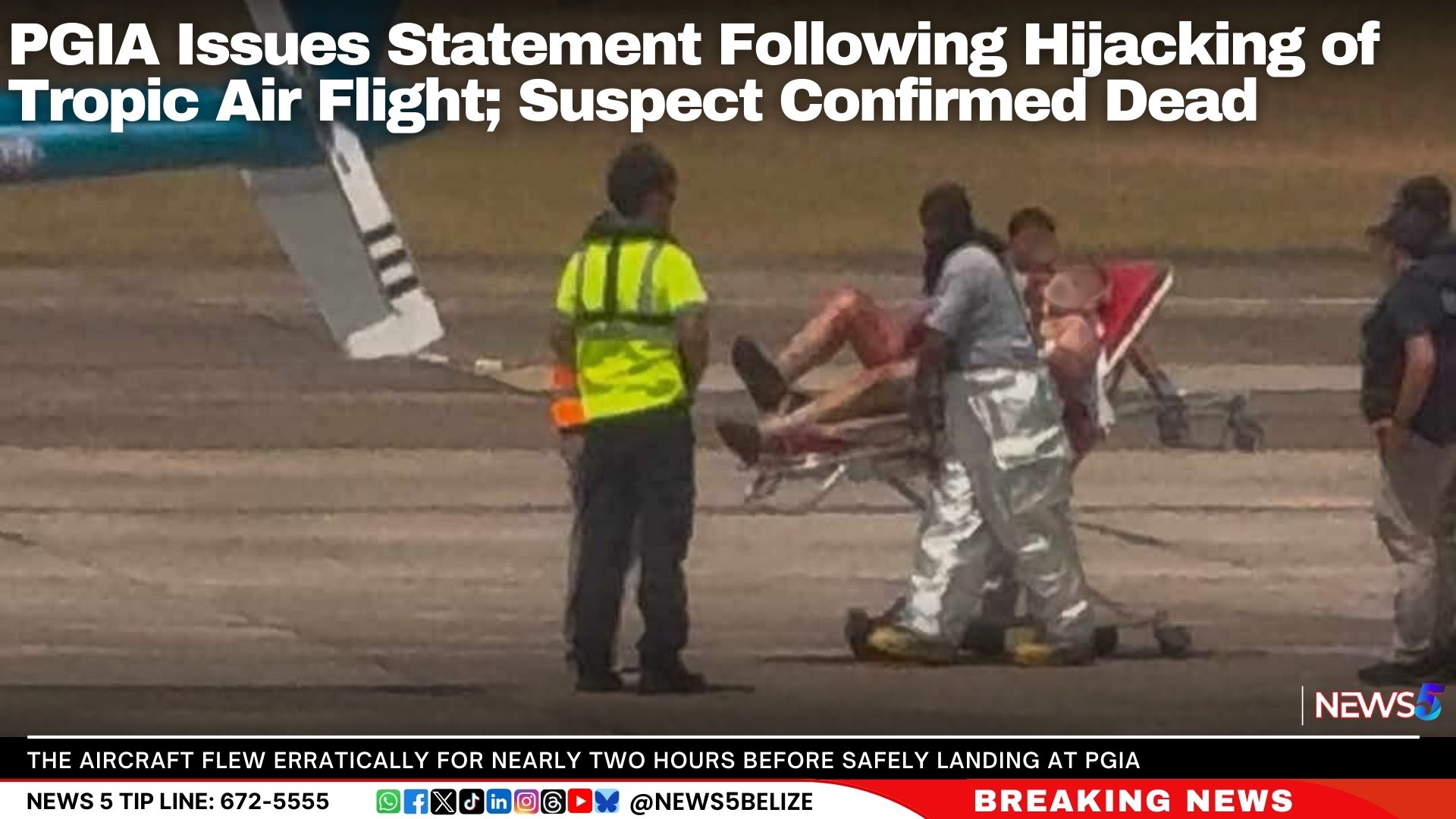 PGIA Issues Statement Following Hijacking of Tropic Air Flight; Suspect Confirmed Dead