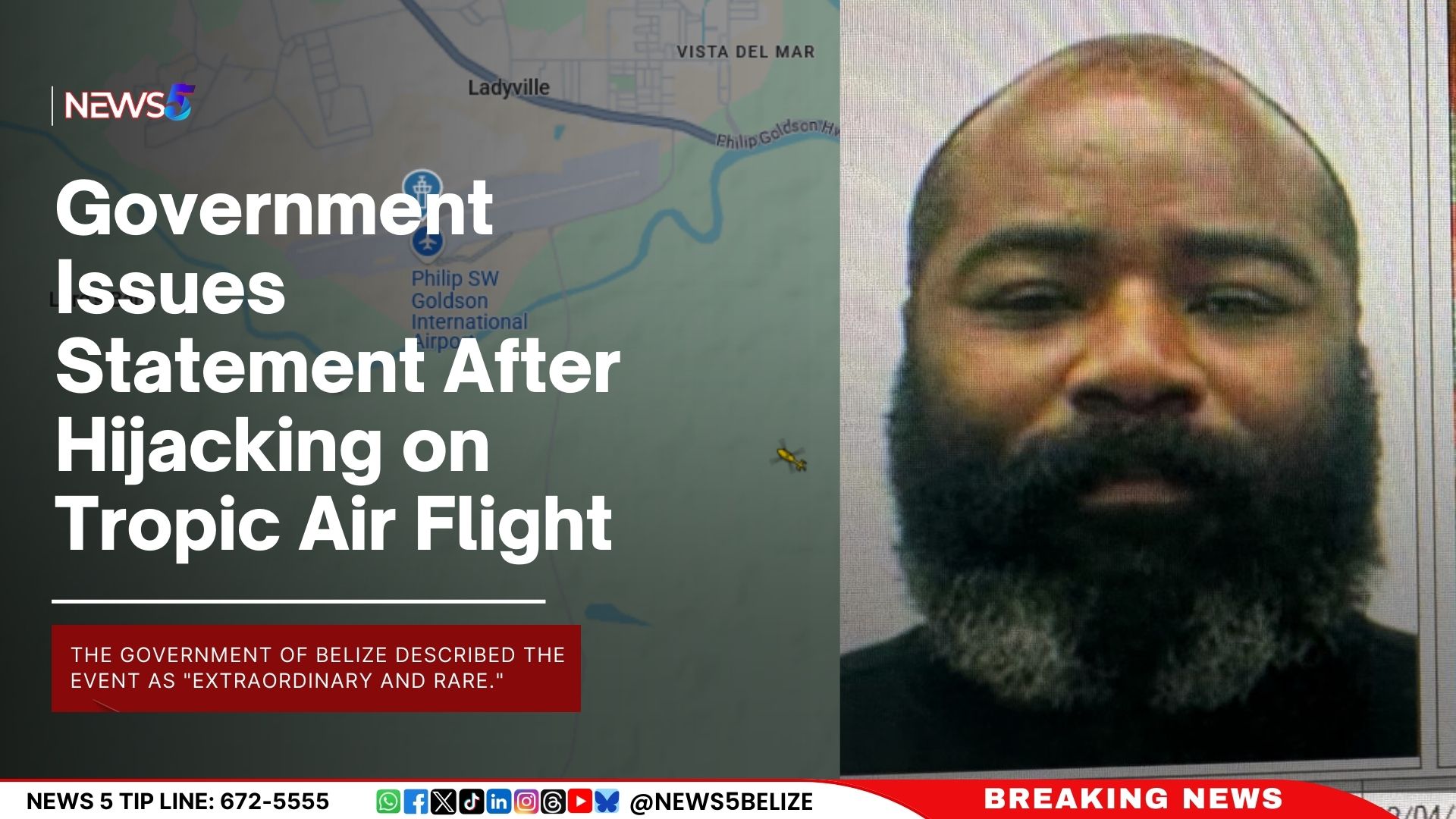 Government Issues Statement After Hijacking on Tropic Air Flight