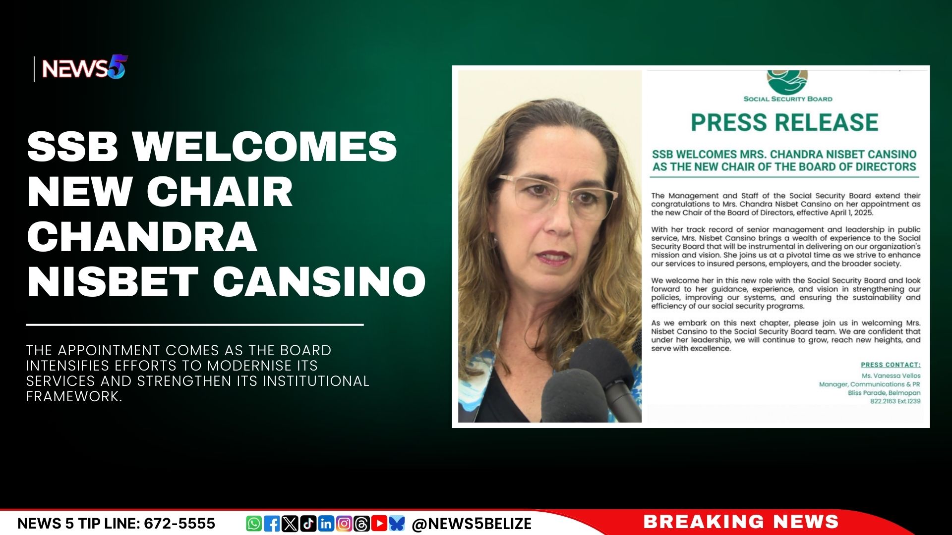 SSB Welcomes New Chair Chandra Nisbet Cansino