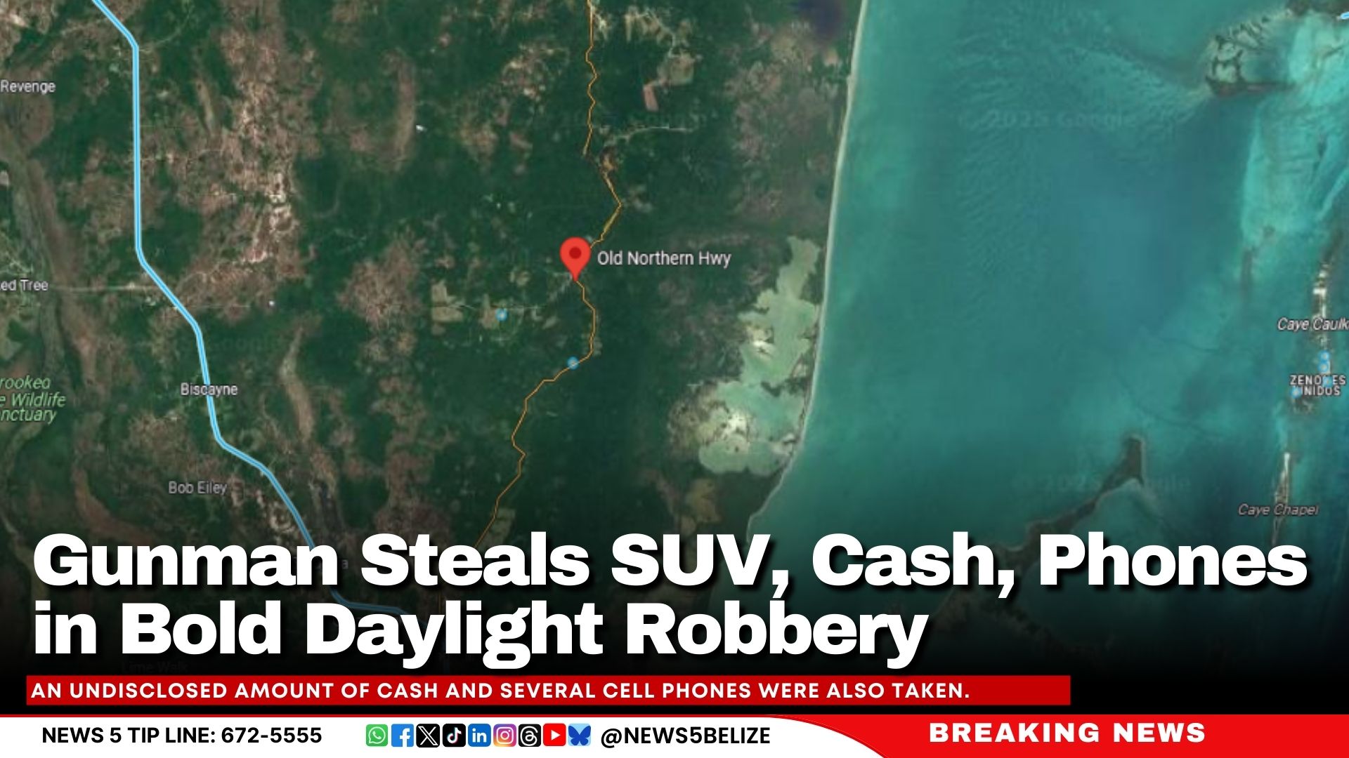 Gunman Steals SUV, Cash, Phones in Bold Daylight Robbery