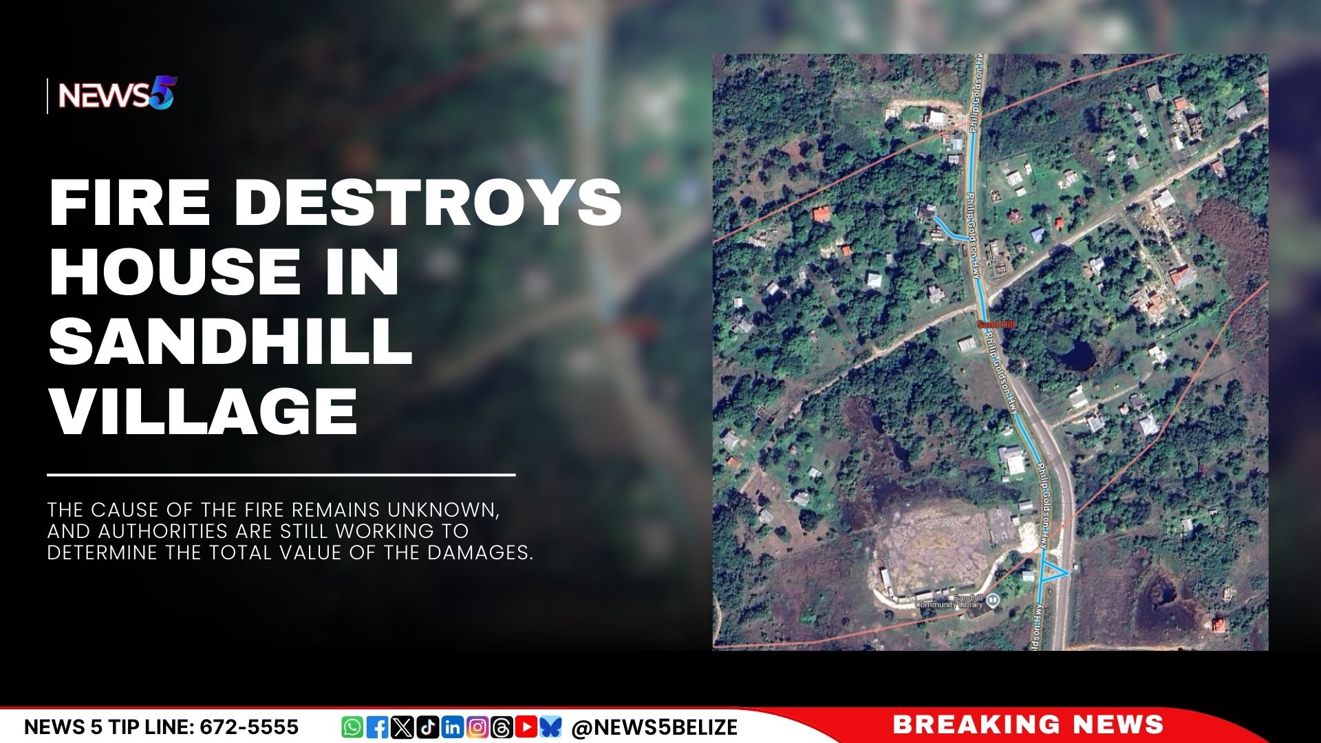 Fire Destroys House in Sandhill Village
