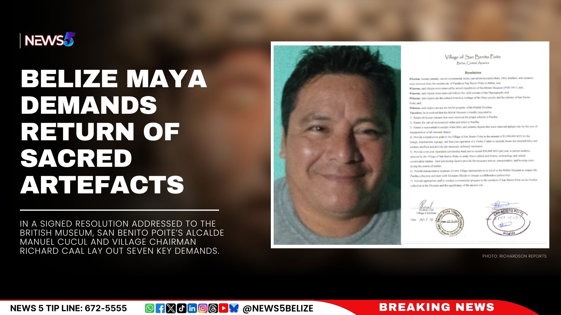 Belize Maya Demands Return of Sacred Artefacts