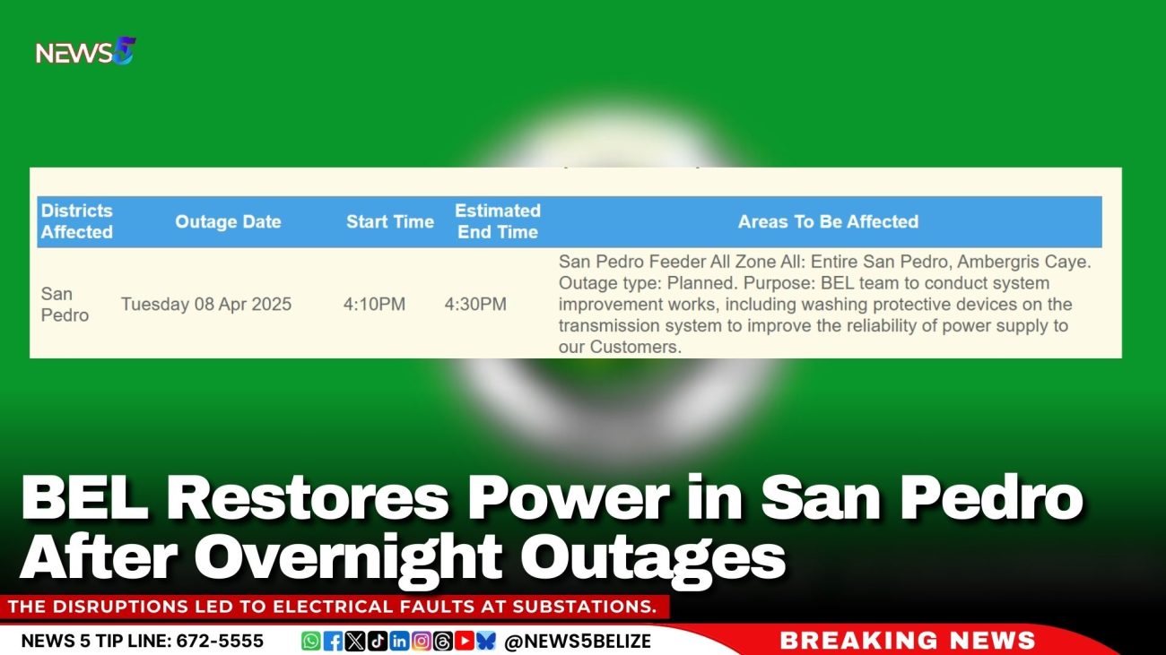 BEL Restores Power in San Pedro After Overnight Outages