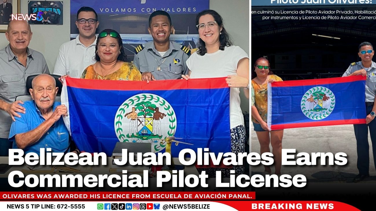 Belizean Juan Olivares Earns Commercial Pilot Licence