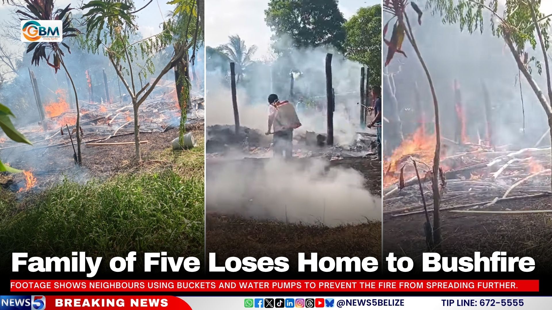 Family of Five Loses Home to Bushfire