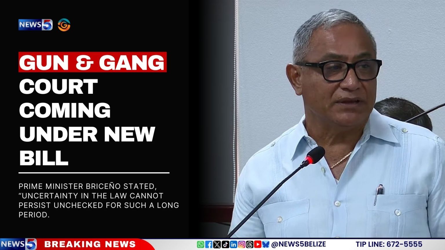 Gun & Gang Court Coming Under New Bill | Greater Belize Media