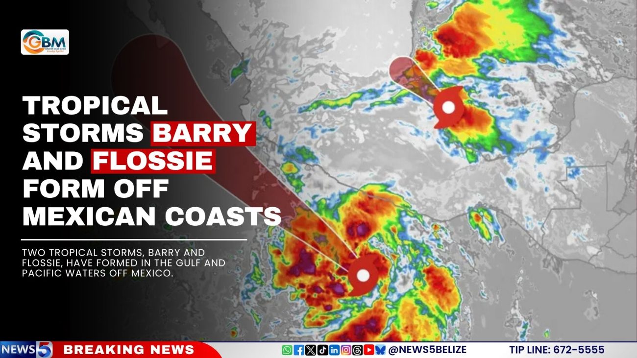 Tropical Storms Barry and Flossie Form Off Mexican Coasts