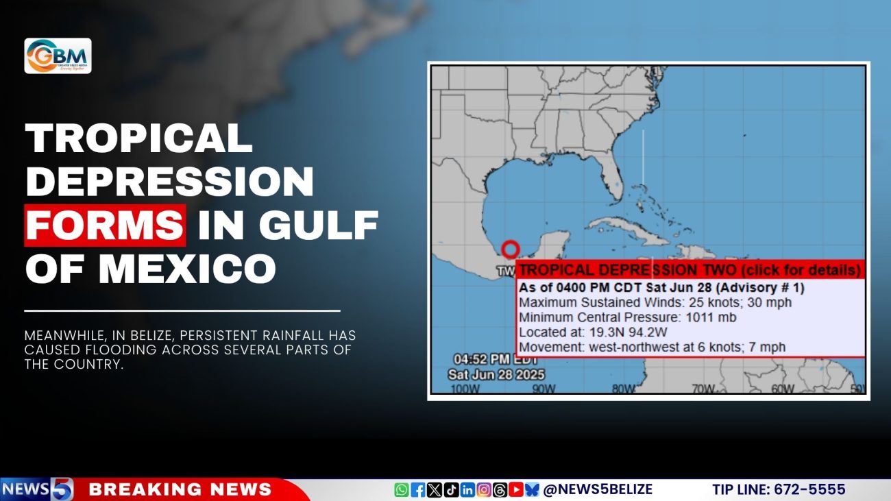 Tropical Depression Forms in Gulf of Mexico