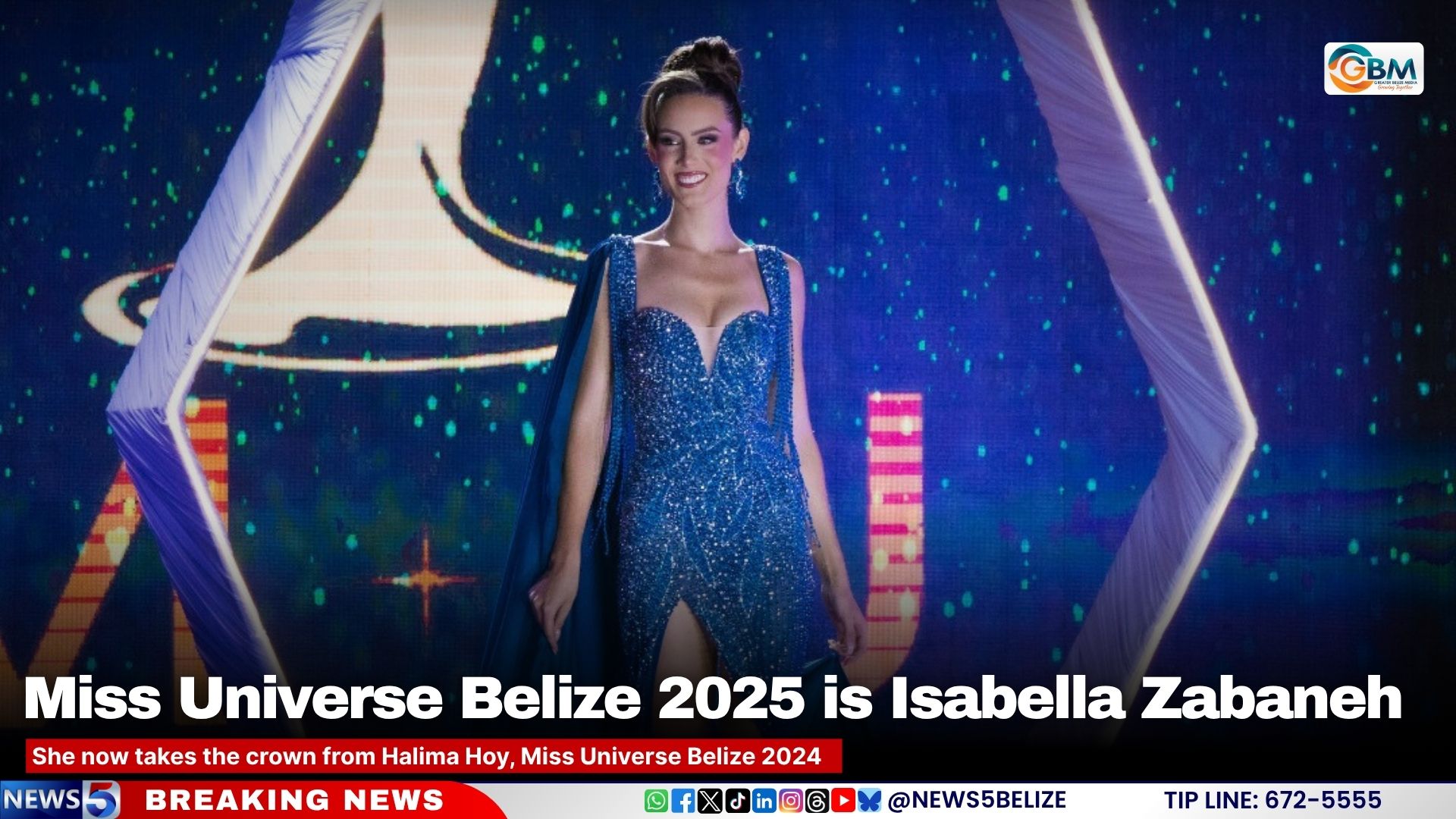Miss Universe Belize 2025 is Isabella Zabaneh