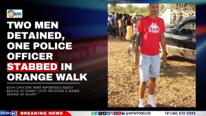 Two Men Detained, One Police Officer Stabbed in Orange Walk
