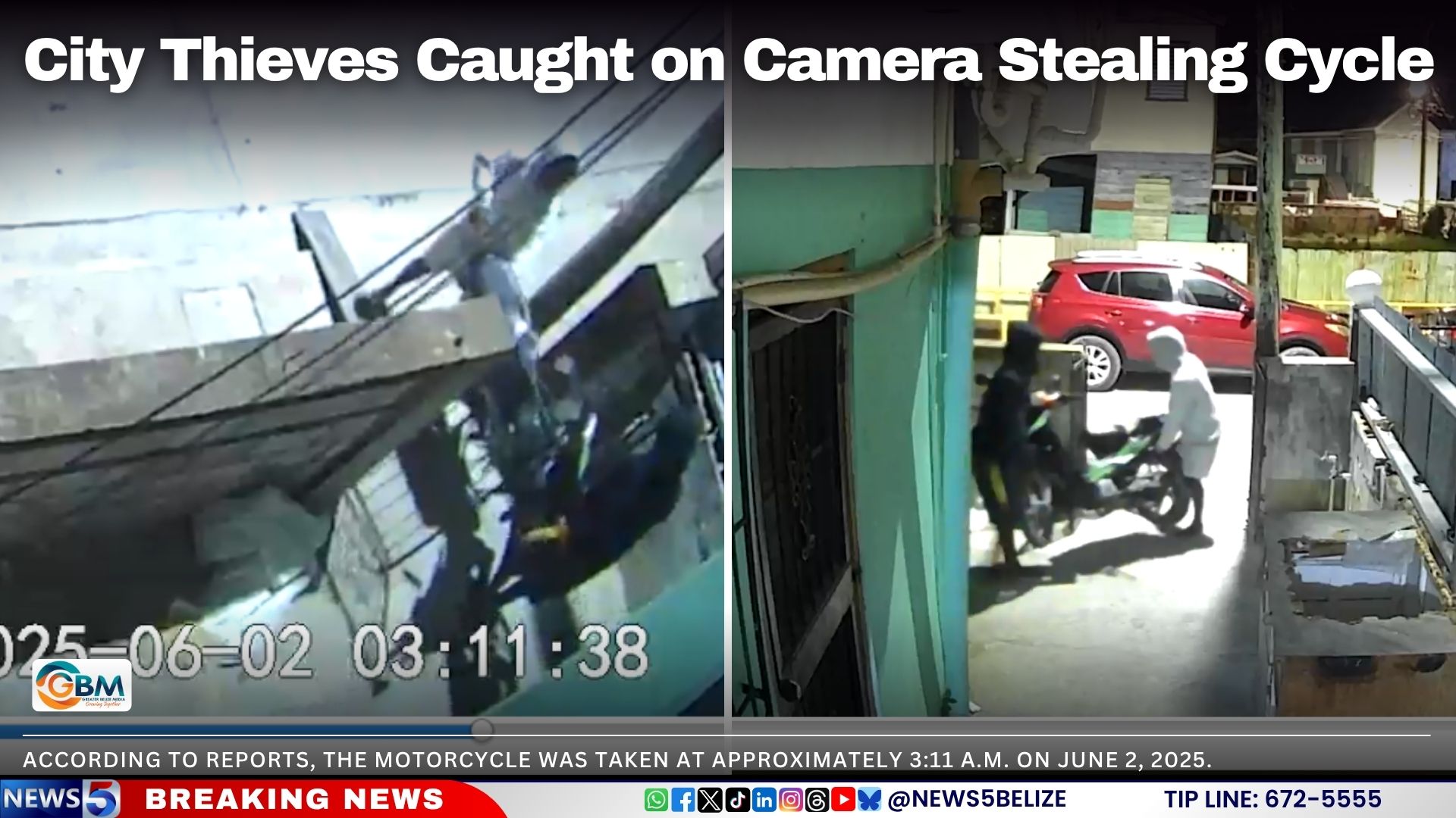 City Thieves Caught on Camera Stealing Cycle