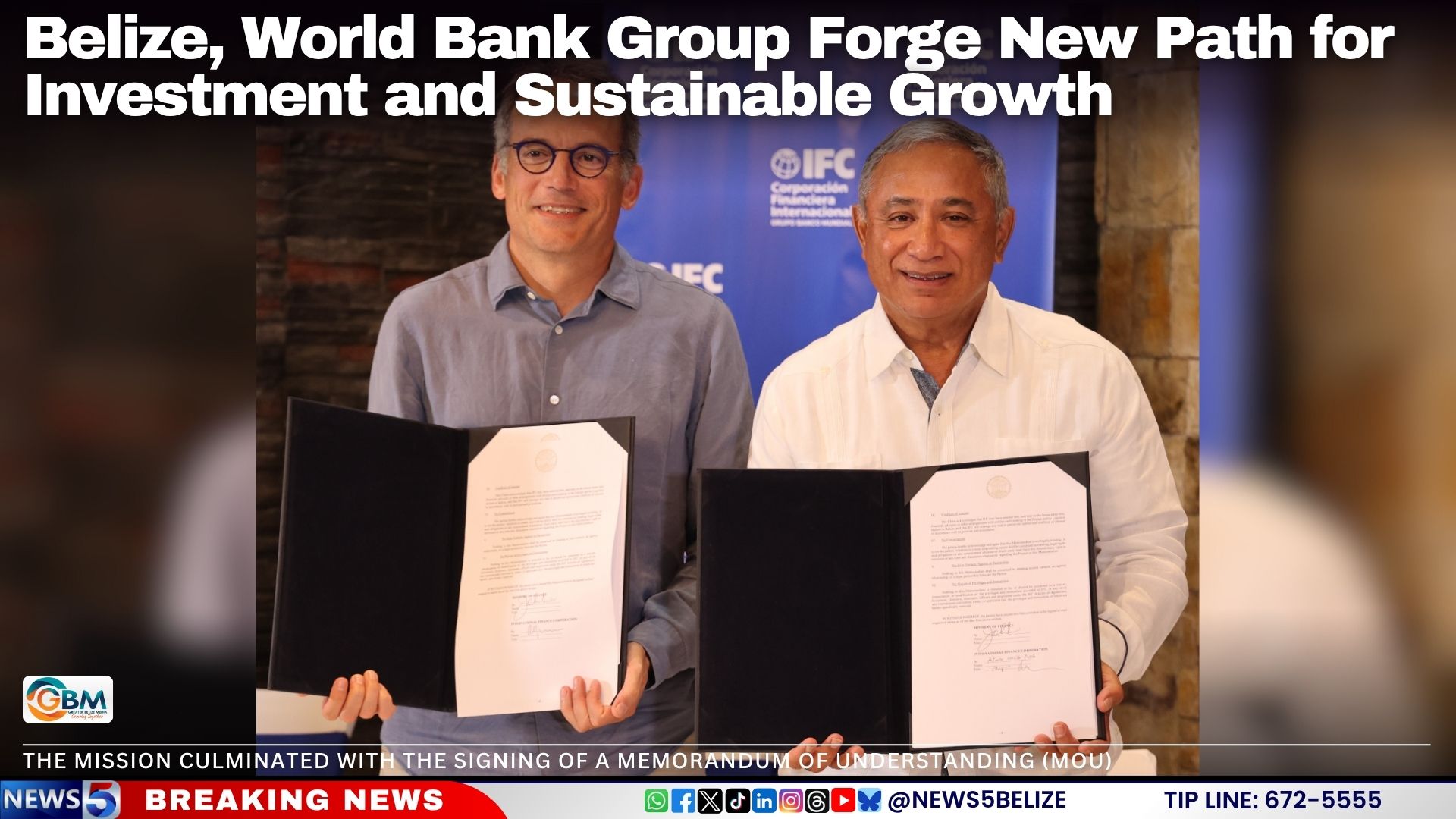 Belize, World Bank Group Forge New Path for Investment and Sustainable Growth