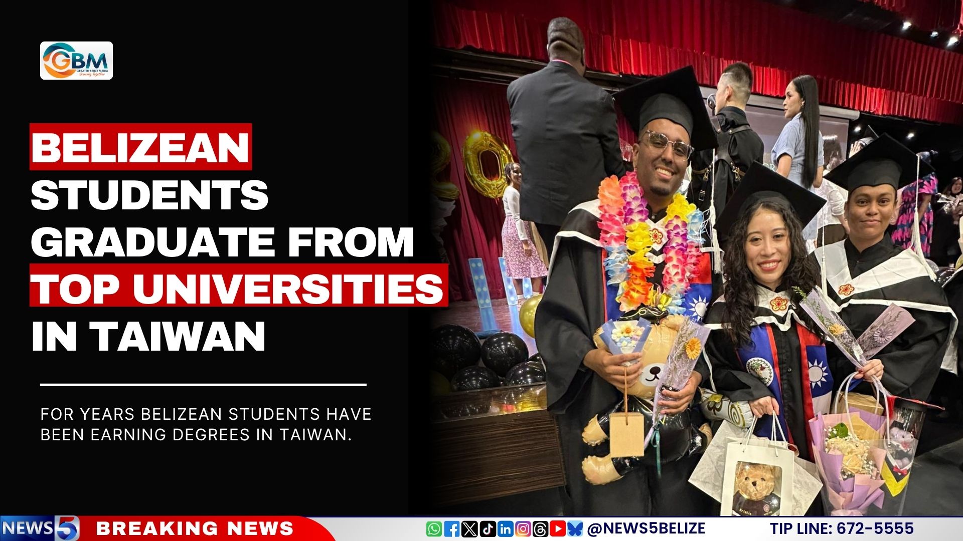 Belizean Students Graduate from Top Universities in Taiwan