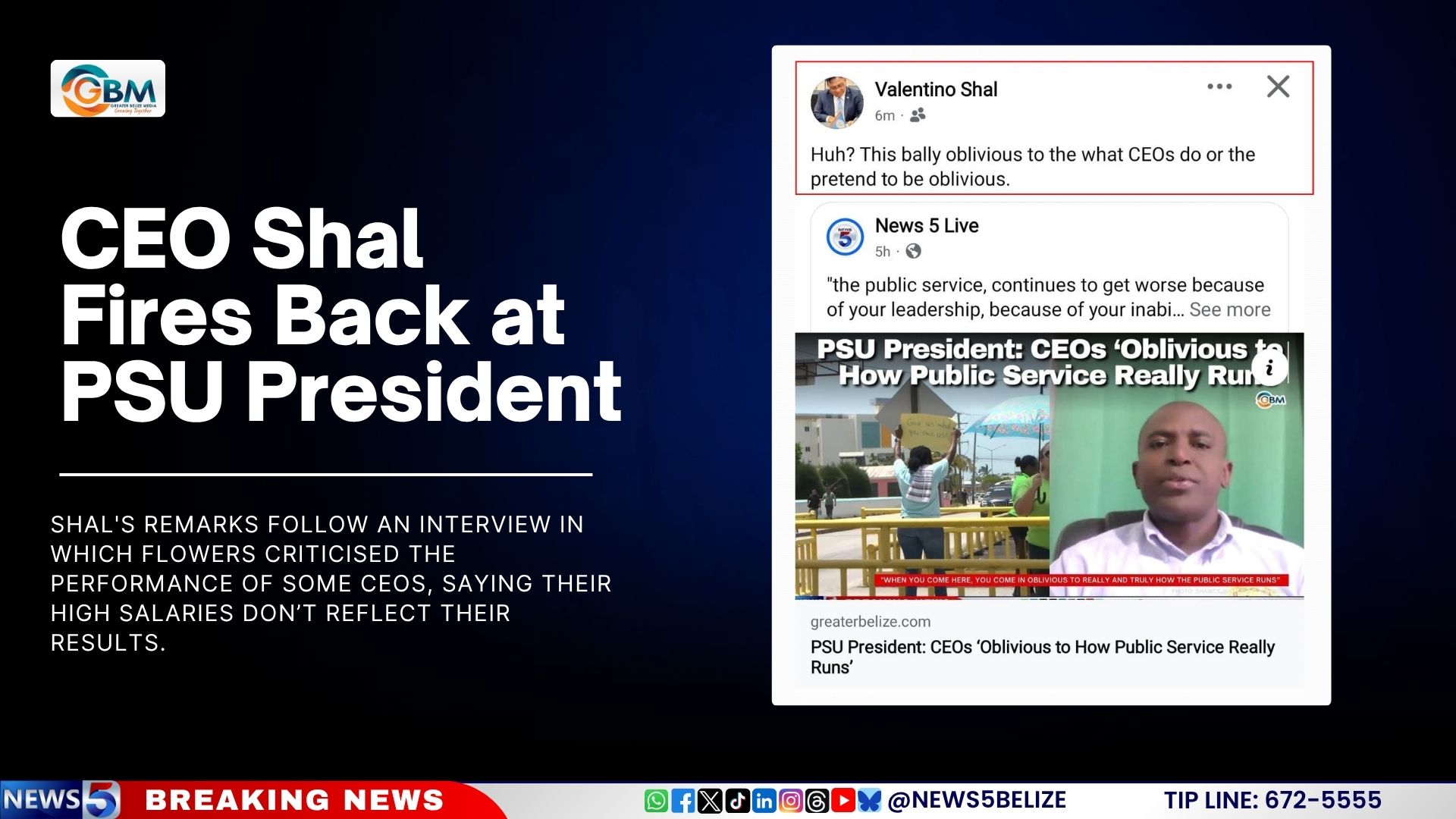 CEO Shal Fires Back at PSU President