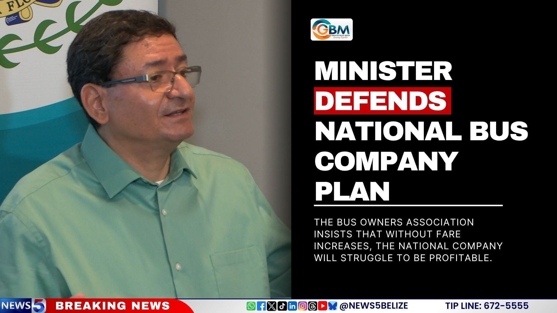 Minister Defends National Bus Company Plan